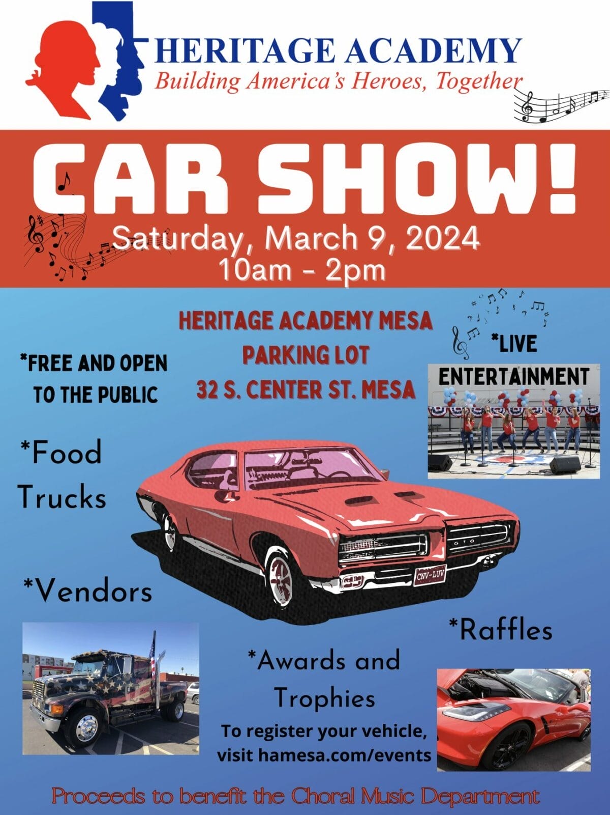 Car show, Yearbook, Concerts, Sports Mesa